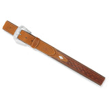 Justin Men's Brown Diamond Tooled Belt