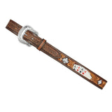 Tony Lama Men's Brown Cards High Roller Belt