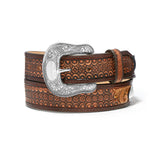 Tony Lama Men's Brown Cards High Roller Belt