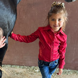 Ranch Dress'n Girl's Red Shiny Shirt