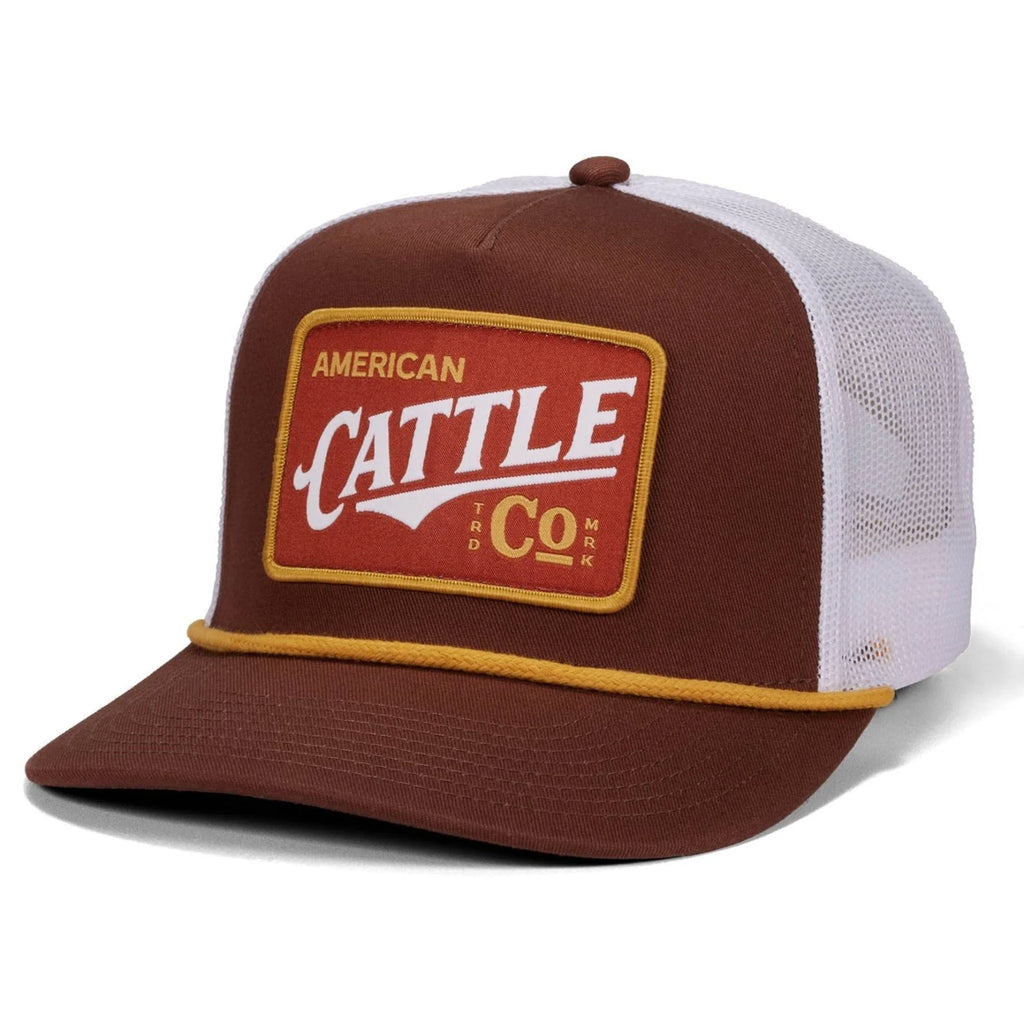 Front and side view of American Cattle Co Red Label Cap