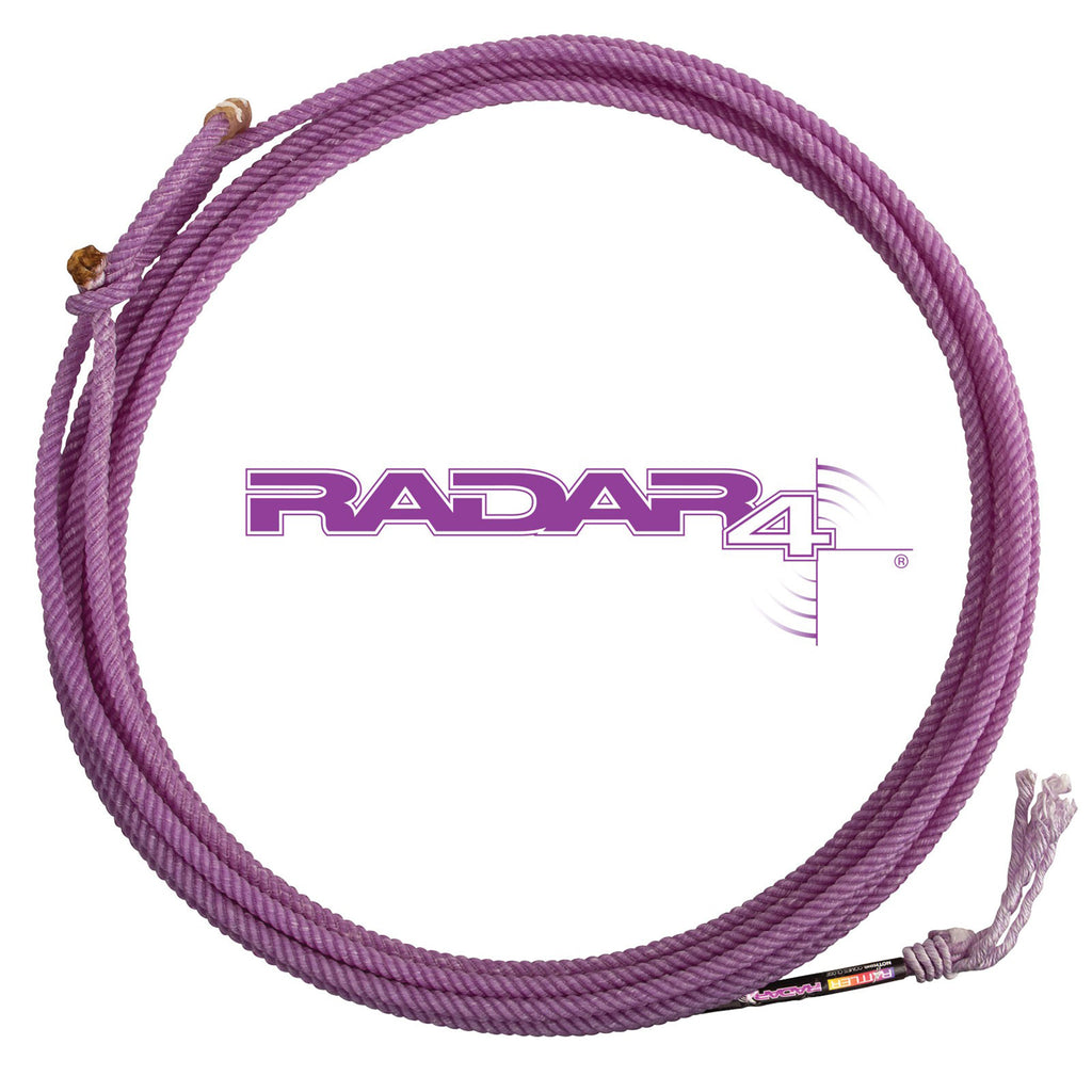 Rattler Radar4 30‑foot head rope coiled on a white background showing 4‑strand build.