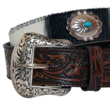 Myra Bags Women's Turquoise Tooled Belt