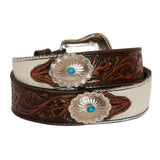 Myra Bags Women's Turquoise Tooled Belt