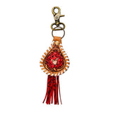 Myra Bags Red Tooled Key Fob
