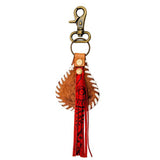 Myra Bags Red Tooled Key Fob