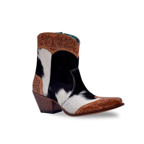 Myra Bags Women's Hide/Tooled Bootie
