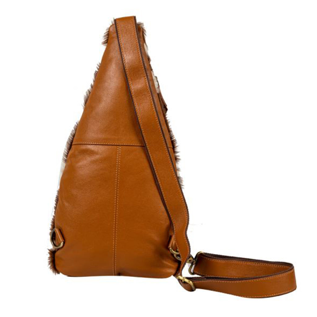 Cullom Trail Hairon Hide Bucket Sling Bag in Brown Western Edge, Ltd.