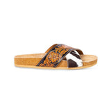Myra Women's Tooled Cowhide Strap Sandal