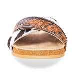 Myra Women's Tooled Cowhide Strap Sandal