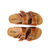 Myra Women's Tooled Double Strap Sandals