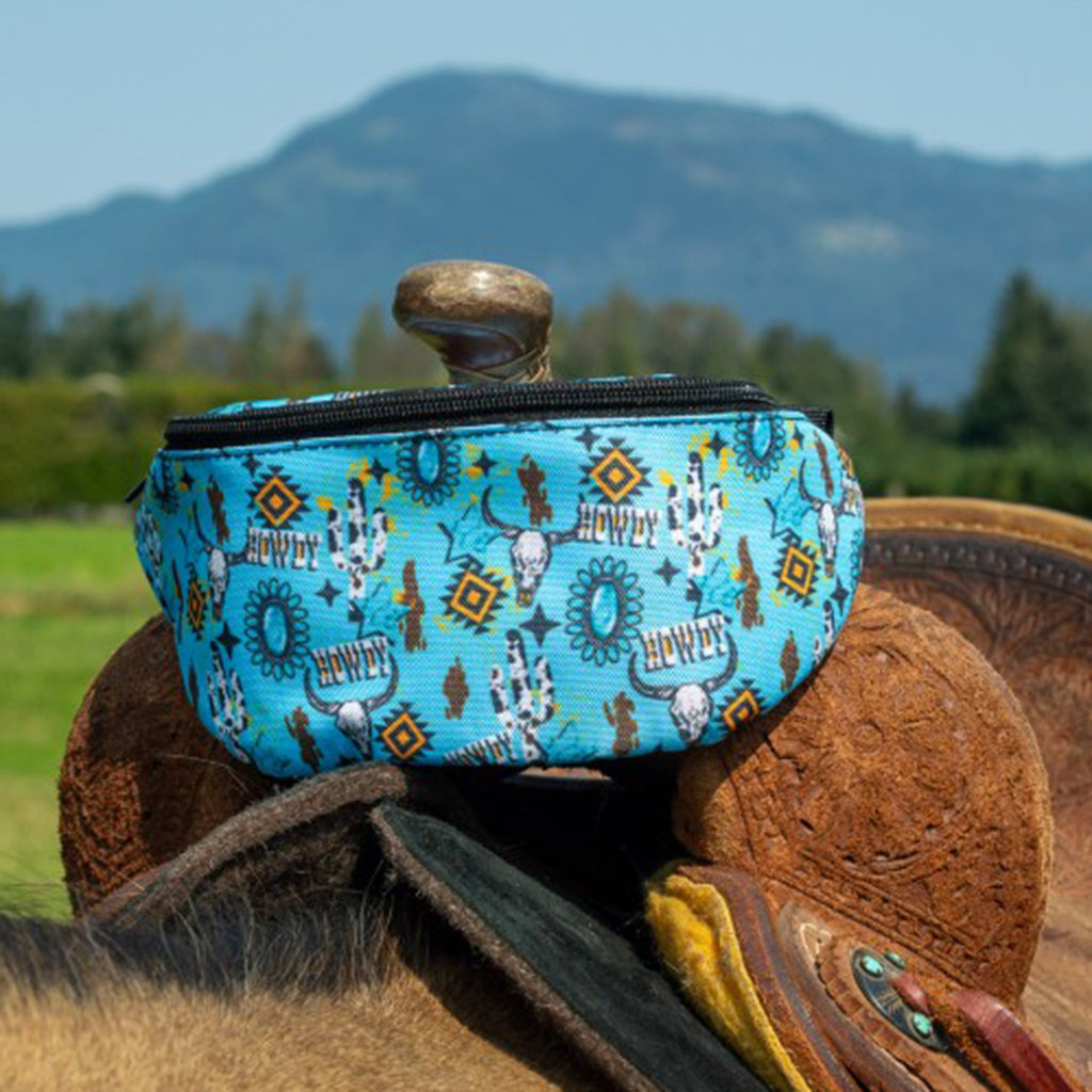 Turquoise Howdy Western Saddle Pack