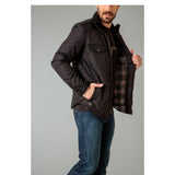 Kimes Ranch men's black jacket with zig zag quilt pattern Lining View