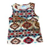 Aztec Sueded Fringe Shirt