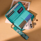 Wrangler Turquoise Paisley Bandana Wallet