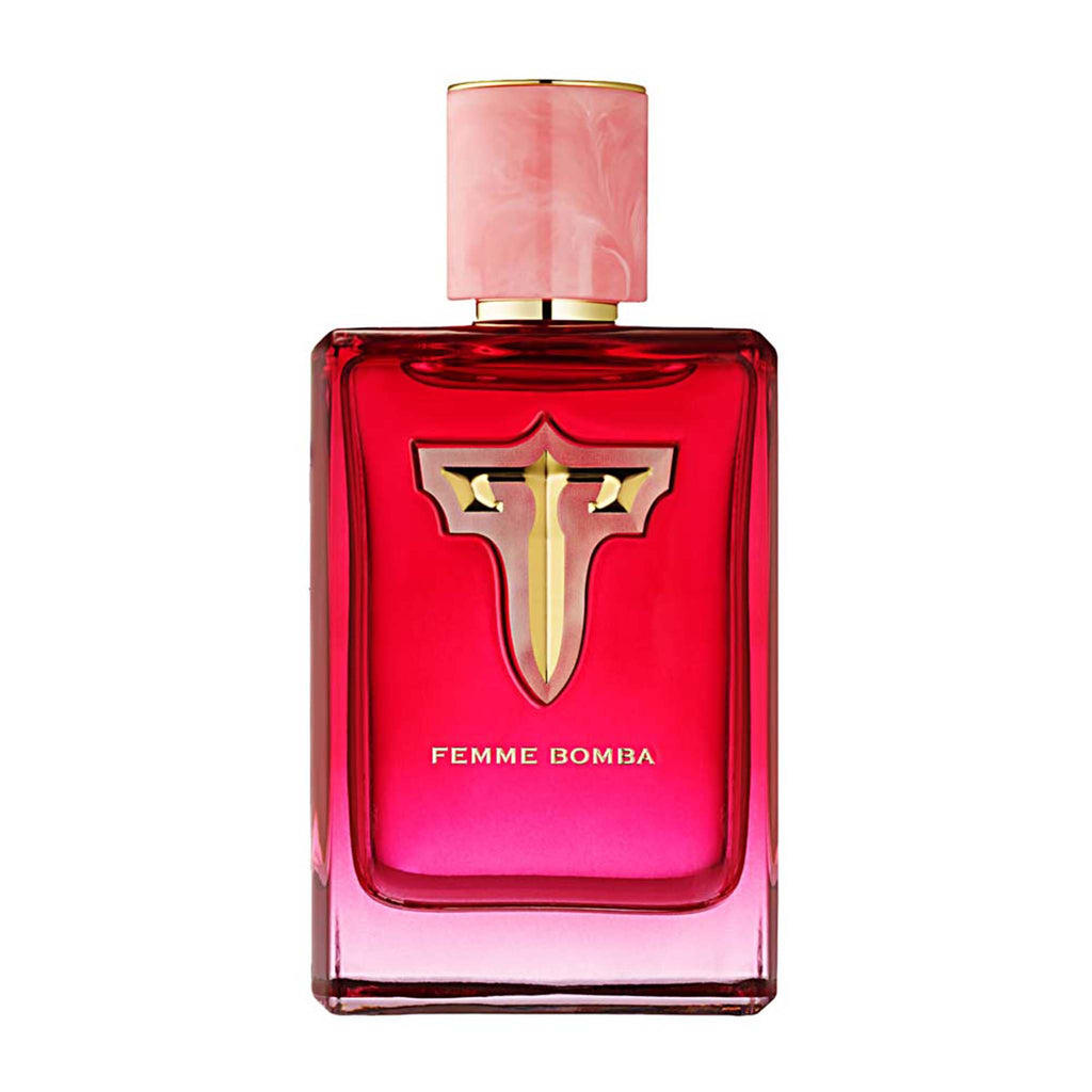 Front side view of the Territoire Femme Bomba Perfume Bottle.