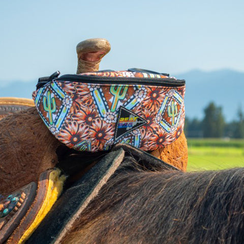Tooled Western Cactus Beat Bag