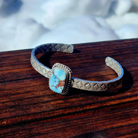 " Dillon " Golden Hills Turquoise Cuff