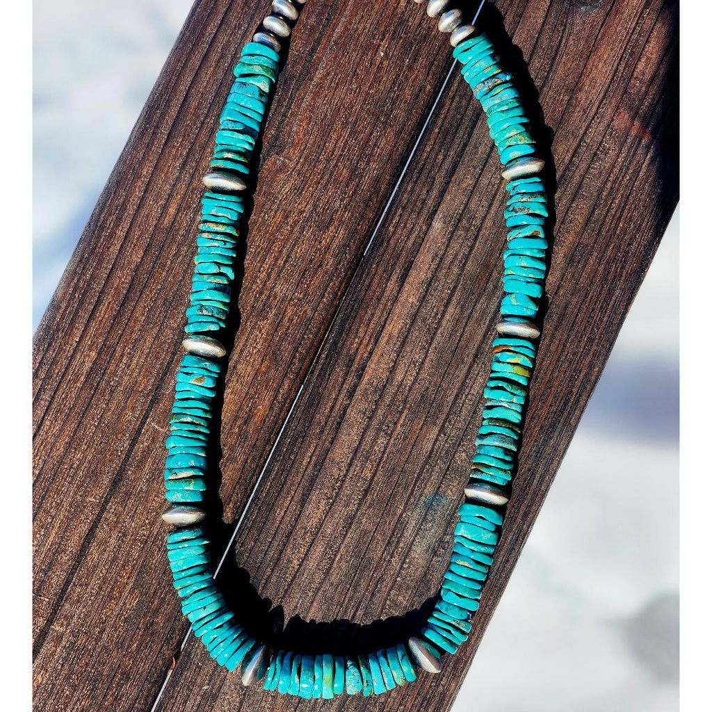 " Tipton " Turquoise & Navajo Pearl Necklace