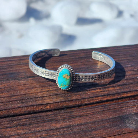 " Jillian " Sonoran Gold Stamped Cuff