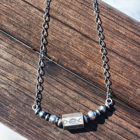 " Nyla " Navajo Pearl and Bead Necklace