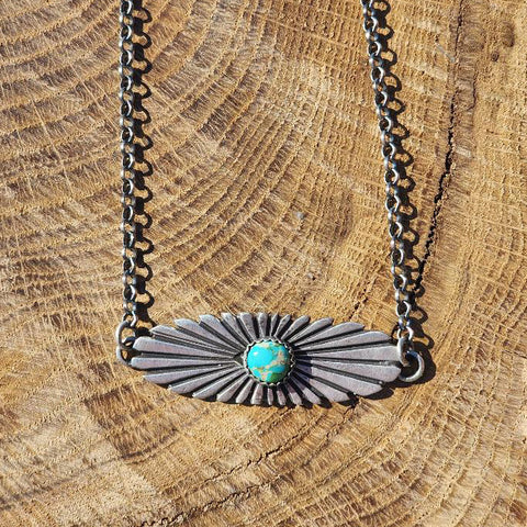 " Kalie " Turquoise Burst Necklace