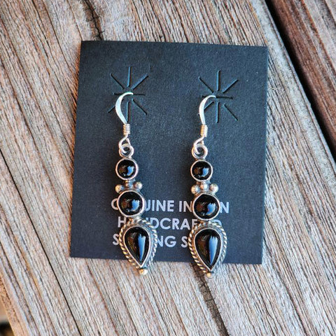 " Heidi " Black Onyx Earrings