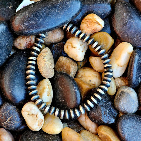 " Freda " 4MM Silver Disc Bracelet