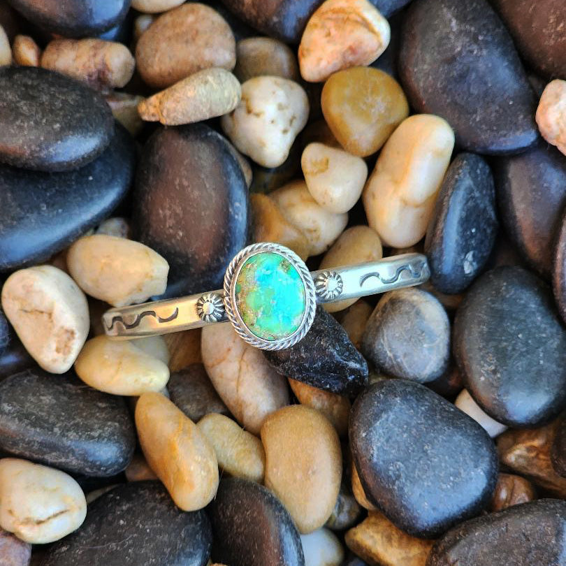 " Samantha " Turquoise Stacker Cuff