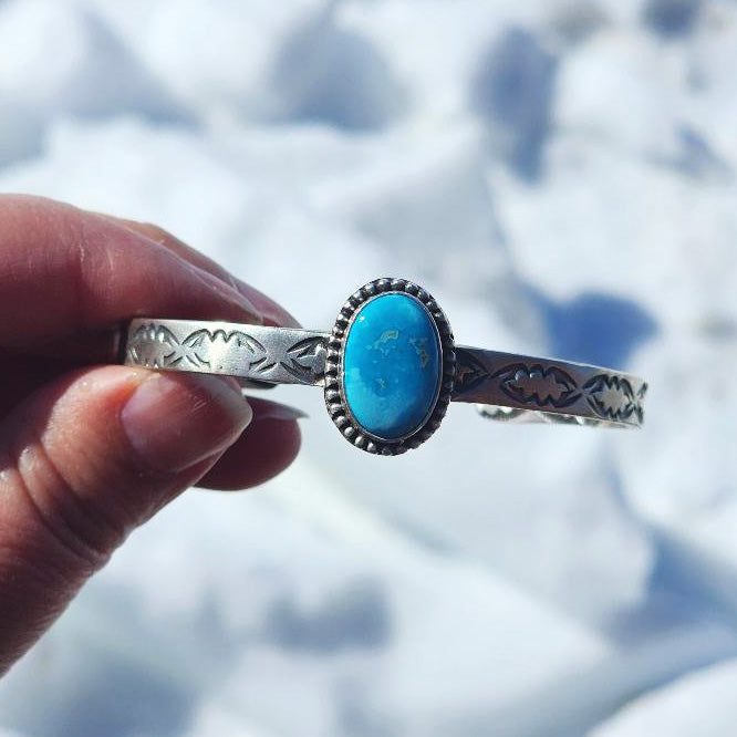 " Ina " Kingman Turquoise Stacker Cuff
