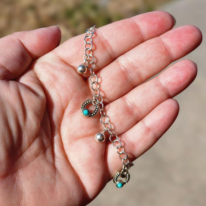 " Hattie " Horse Shoe Charm Bracelet
