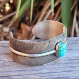 " May " Sonoran Turquoise Feather Cuff