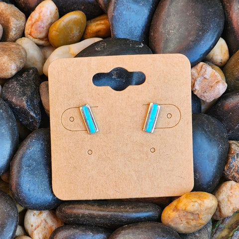 " Ally " Simple Turquoise Studs