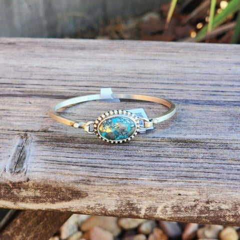 " Clancey " Turquoise Clasp Cuff
