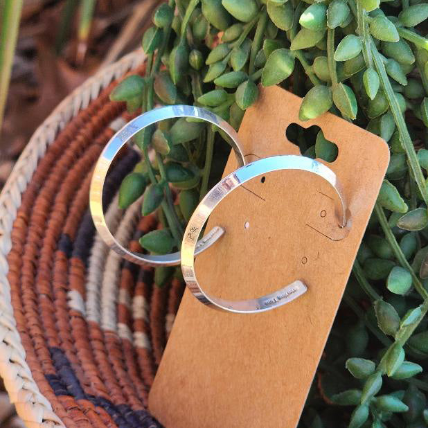 " Lilly " Sterling Silver Hoops