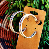 " Sway " Sterling Silver Hoops Rope Pattern