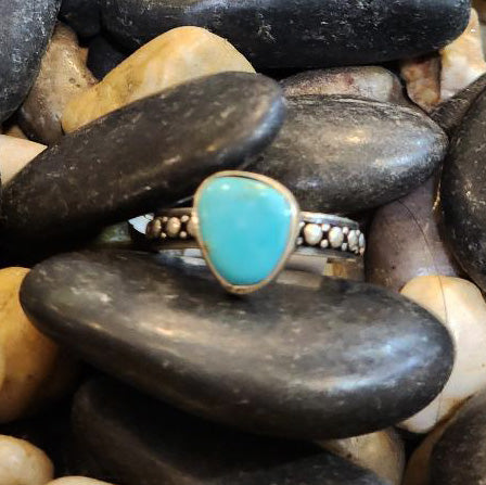 " Kendra " Kingman Turquoise Contemporary Ring