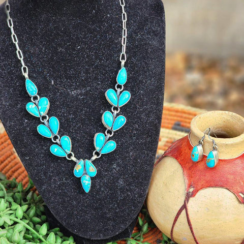 " Angelica " Turquoise Necklace & Earring Set