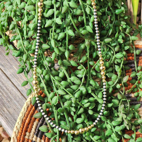 " Goldean " Silver & Gold Navajo Pearls