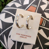 " Silva " Silver Hoop Earrings