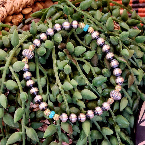 " Bess " Navajo Pearl Stretch Bracelet