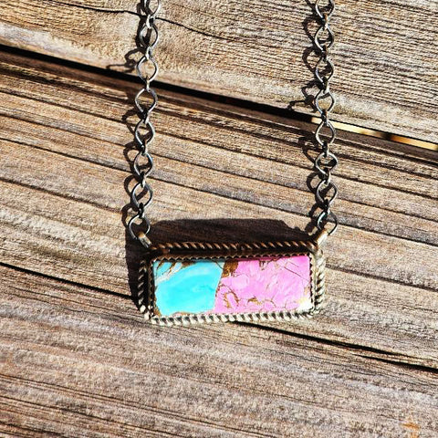 " Candice " Cotton Candy Bar Necklace