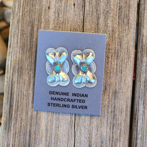 " Betty " Concho Turquoise Studs