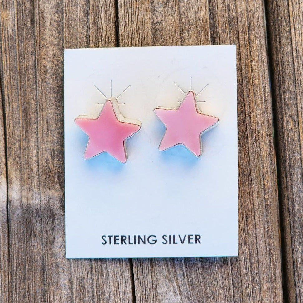 " Dixon " Pink Conch Star Studs