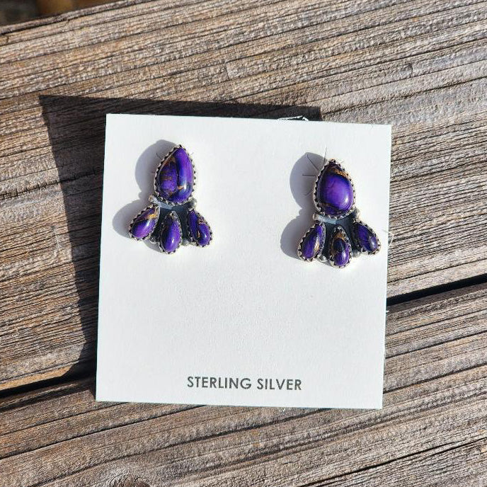 " Peppa " Purple Mojave Studs