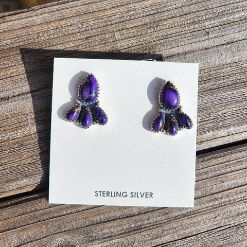" Peppa " Purple Mojave Studs