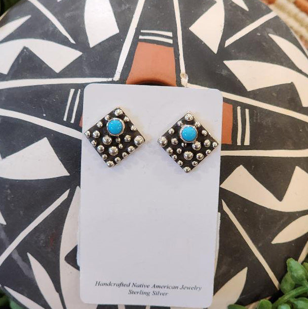" Bubbles " Turquoise Bubble Studs