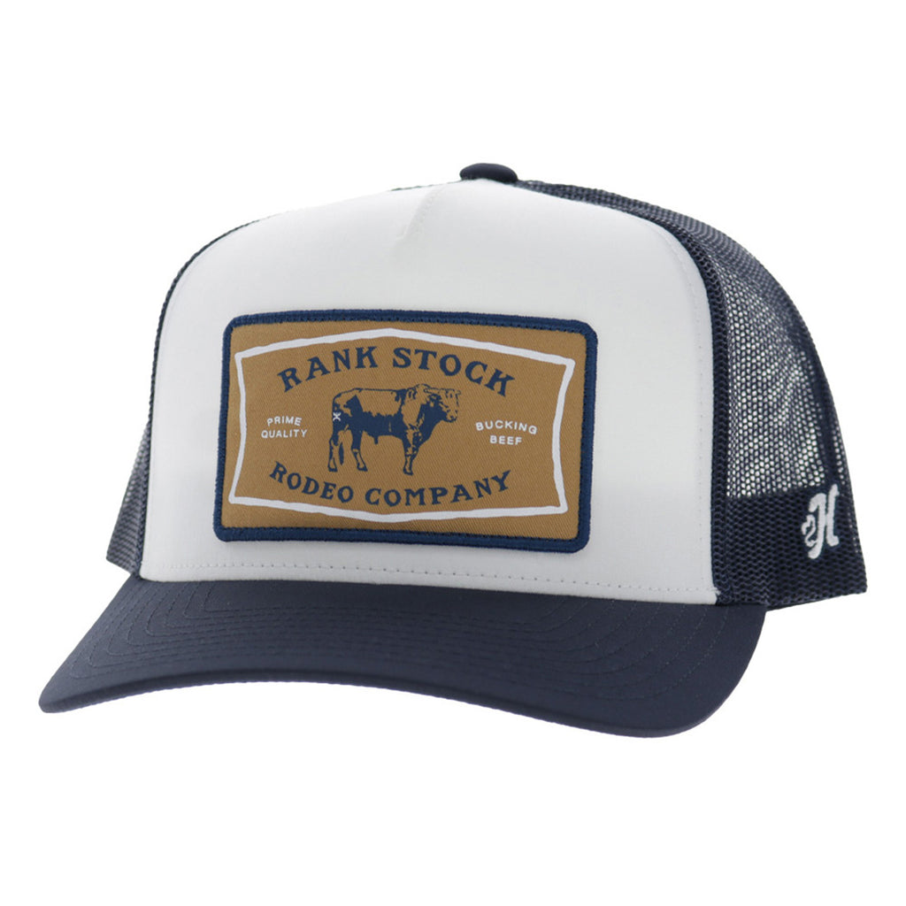 Hooey Rank Stock White Navy Cap