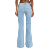 Full back side view of the jeans. 