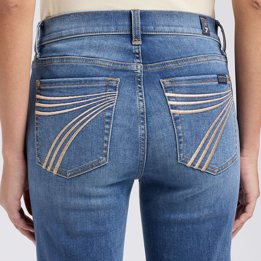 Close up view of the back of jeans